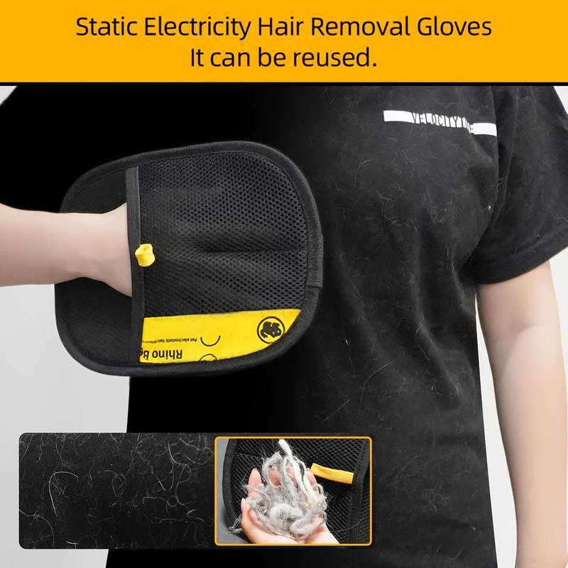 2-pack Pet hair remover Two-way brush sticky hair remover Cat hair dog hair glover, pet grooming home cleaning pet hair gloves, Deshedding Tool Cleaner