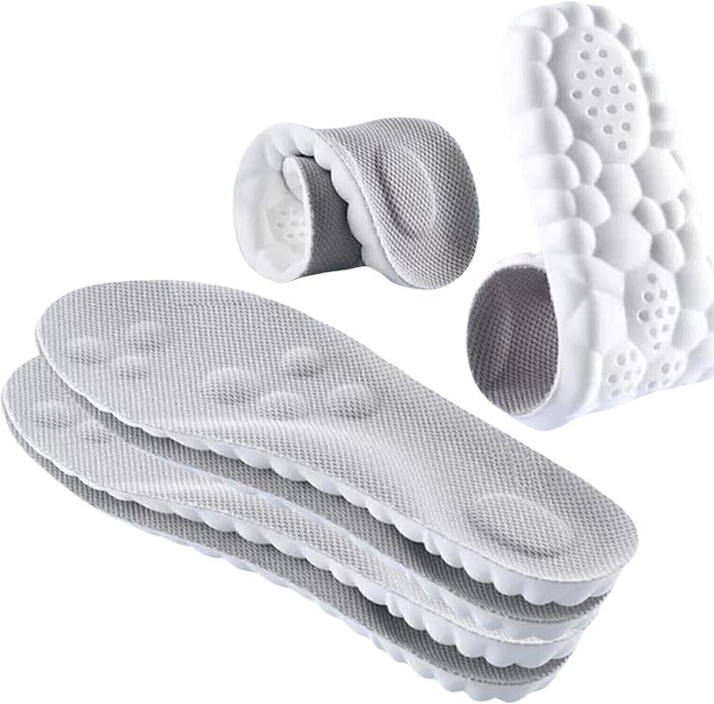 Cloud Insoles for Men and Women - 4D Technology Insole,Sports Shoes Insoles,Keeps feet balanced and upright,One size fits most, adjustable by cutting along the curling line.- U-Shaped Memory Foam Insoles (Men: US 7.5-10.5)