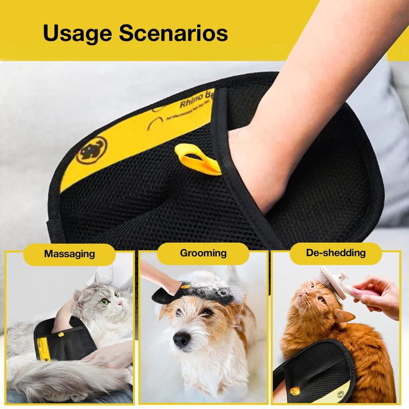2-pack Pet hair remover Two-way brush sticky hair remover Cat hair dog hair glover, pet grooming home cleaning pet hair gloves, Deshedding Tool Cleaner