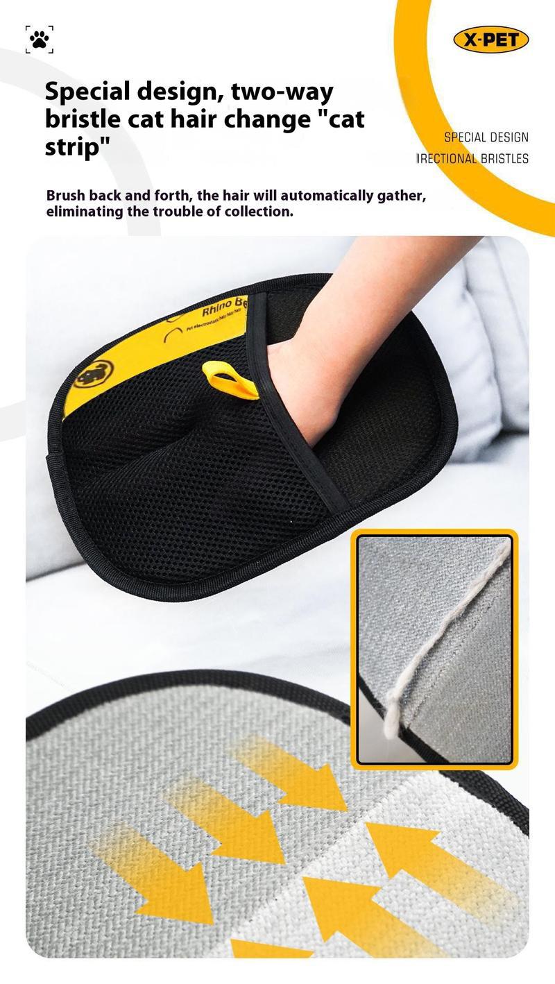 2-pack Pet hair remover Two-way brush sticky hair remover Cat hair dog hair glover, pet grooming home cleaning pet hair gloves, Deshedding Tool Cleaner