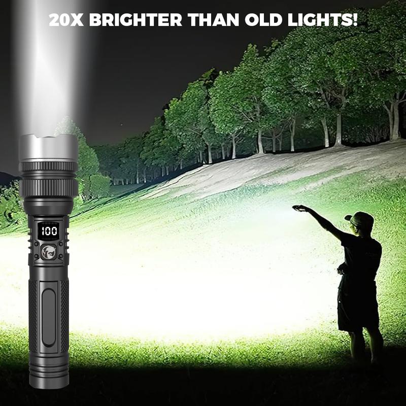 BRIGHT FLASHLIGHT | USB Rechargeable | Zoomable | Camping,Emergencies & More,Must-Have!