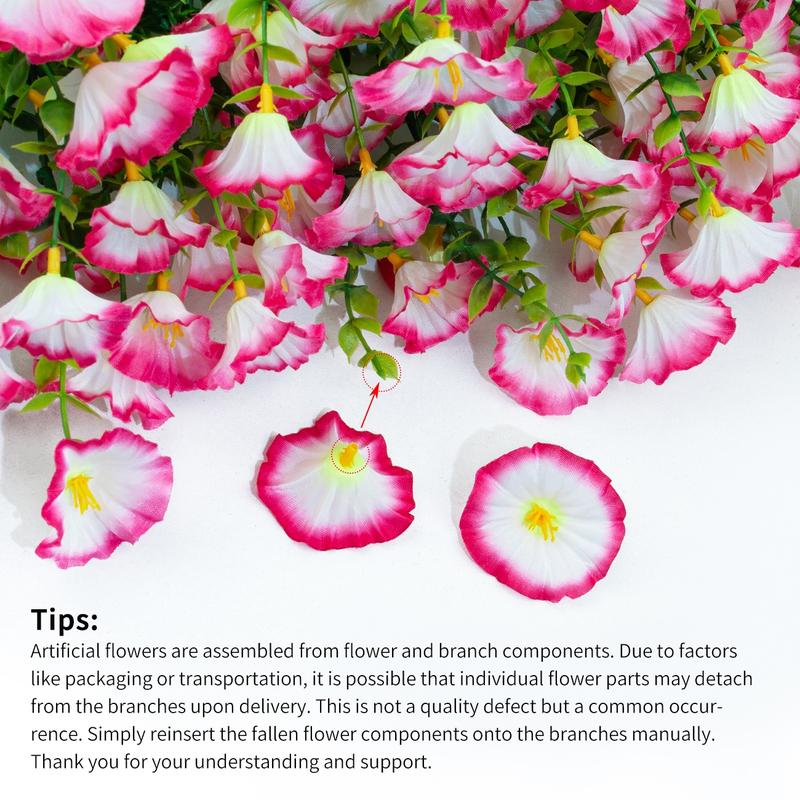 Artificial Flower, 12pcs/set Simulated 7-head Eucalyptus Morning Glory Fake Flower, Decorative Flowers for Home Garden Outdoor Decoration, Artificial Mixed Flower