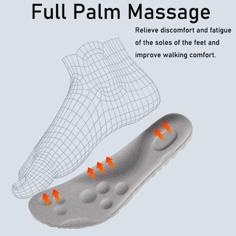 Cloud Insoles for Men and Women - 4D Technology Insole,Sports Shoes Insoles,Keeps feet balanced and upright,One size fits most, adjustable by cutting along the curling line.- U-Shaped Memory Foam Insoles (Men: US 7.5-10.5)