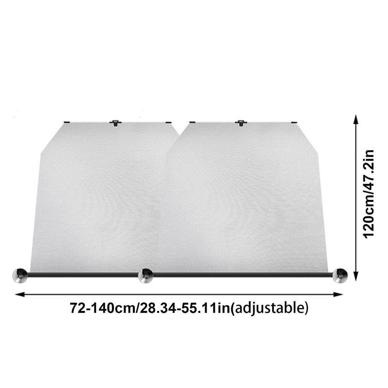 Vehicle Windshield Heat Protection with Retractable Sun Visor and Multi-Function Bracket Shield for UV Blocking - Car Accessories Windscreen Shade Cover Collapsible Window Sunshade