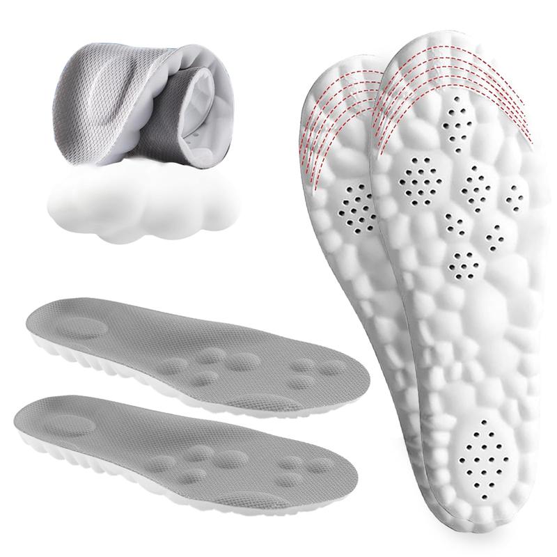 4D Insoles - 4D Cloud Technology Insole - Super Soft, Ultra Comfort Insoles, Plantar Fasciitis Insoles, 4D Sports Shoes Insoles, Acupoint Massage Insole for Foot & Joint Support