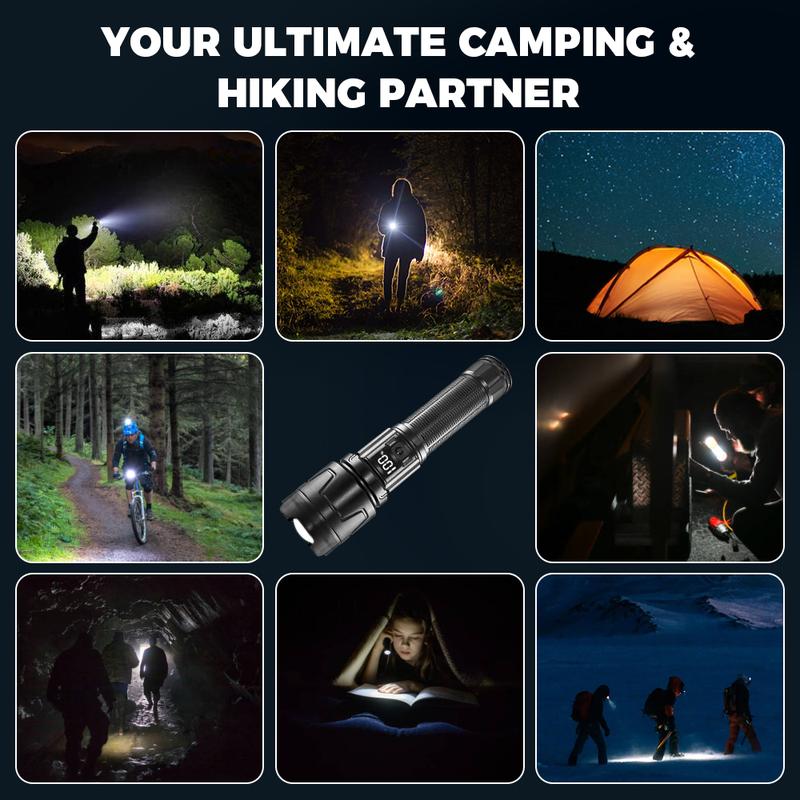 BRIGHT FLASHLIGHT | USB Rechargeable | Zoomable | Camping,Emergencies & More,Must-Have!