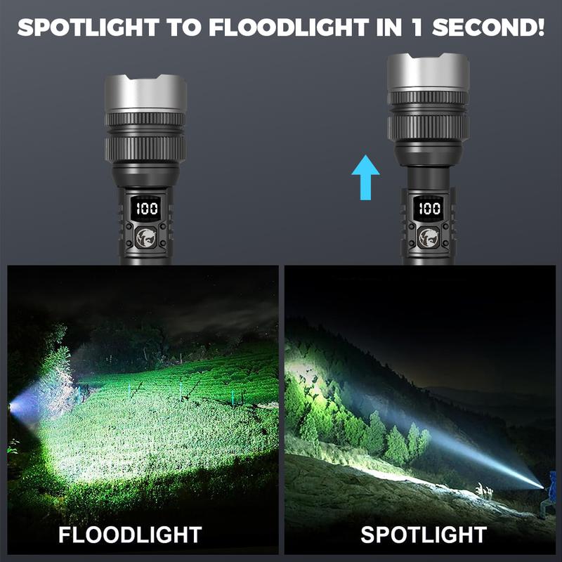 BRIGHT FLASHLIGHT | USB Rechargeable | Zoomable | Camping,Emergencies & More,Must-Have!
