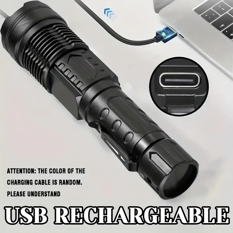 2-Pack High Lumen Flashlight LED Handheld Torch, Work Light with COB Side Light, 7 Modes, Outdoor Emergency Lighting, Hiking, Camping, Party Gift bright super tech multifunctional Portable 2-in-1 Zoomable USB Rechargeable
