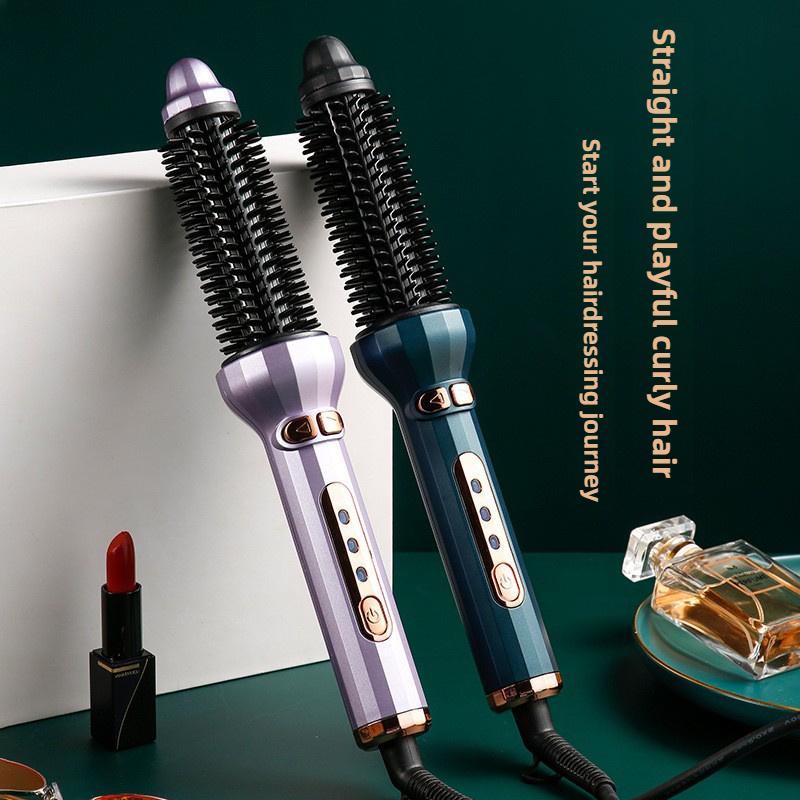 1pc Dual-Purpose Automatic Curling Iron, 55W Portable Hair Straightening Comb, 32mm Barrel, US Plug, 110V-240V, for Home Styling - No Battery Required