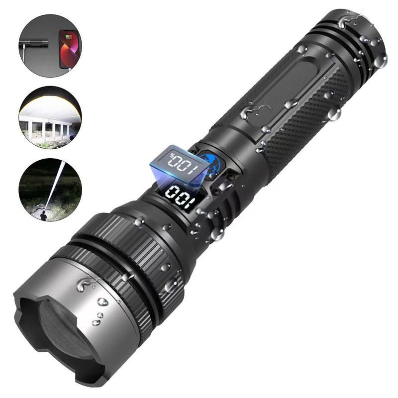 BRIGHT FLASHLIGHT | USB Rechargeable | Zoomable | Camping,Emergencies & More,Must-Have!