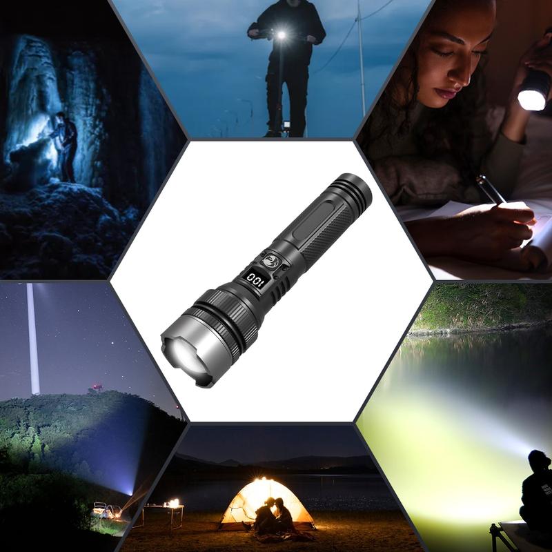 BRIGHT FLASHLIGHT | USB Rechargeable | Zoomable | Camping,Emergencies & More,Must-Have!