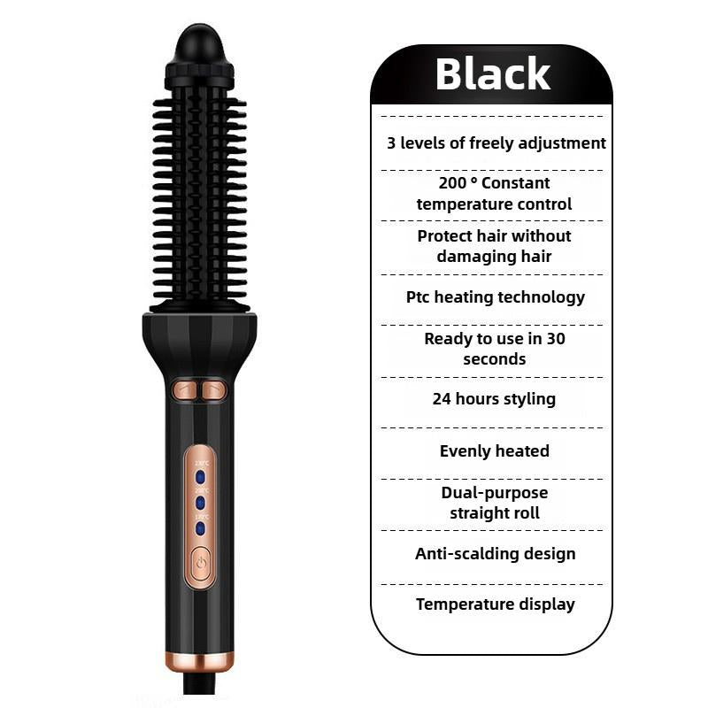 1pc Dual-Purpose Automatic Curling Iron, 55W Portable Hair Straightening Comb, 32mm Barrel, US Plug, 110V-240V, for Home Styling - No Battery Required