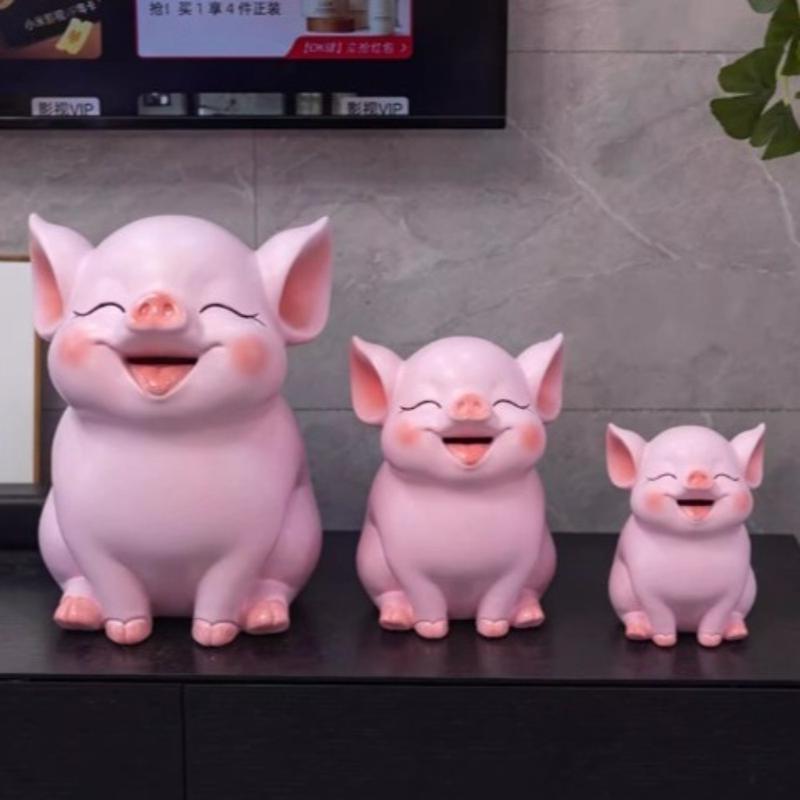 Creative Savings Tank Pig Piggy Bank Large Capacity Openable Zodiac Pig Ornaments Cartoon Decorative Animal Saving Box Decor Gift Vinyl