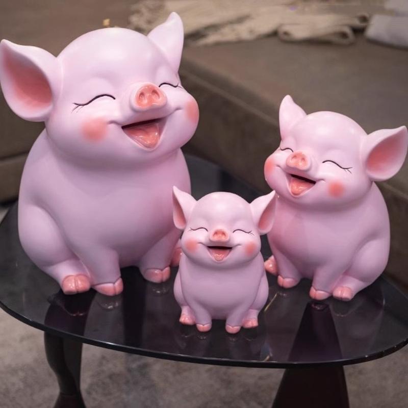 Creative Savings Tank Pig Piggy Bank Large Capacity Openable Zodiac Pig Ornaments Cartoon Decorative Animal Saving Box Decor Gift Vinyl