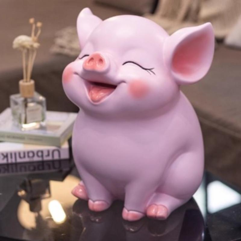 Creative Savings Tank Pig Piggy Bank Large Capacity Openable Zodiac Pig Ornaments Cartoon Decorative Animal Saving Box Decor Gift Vinyl