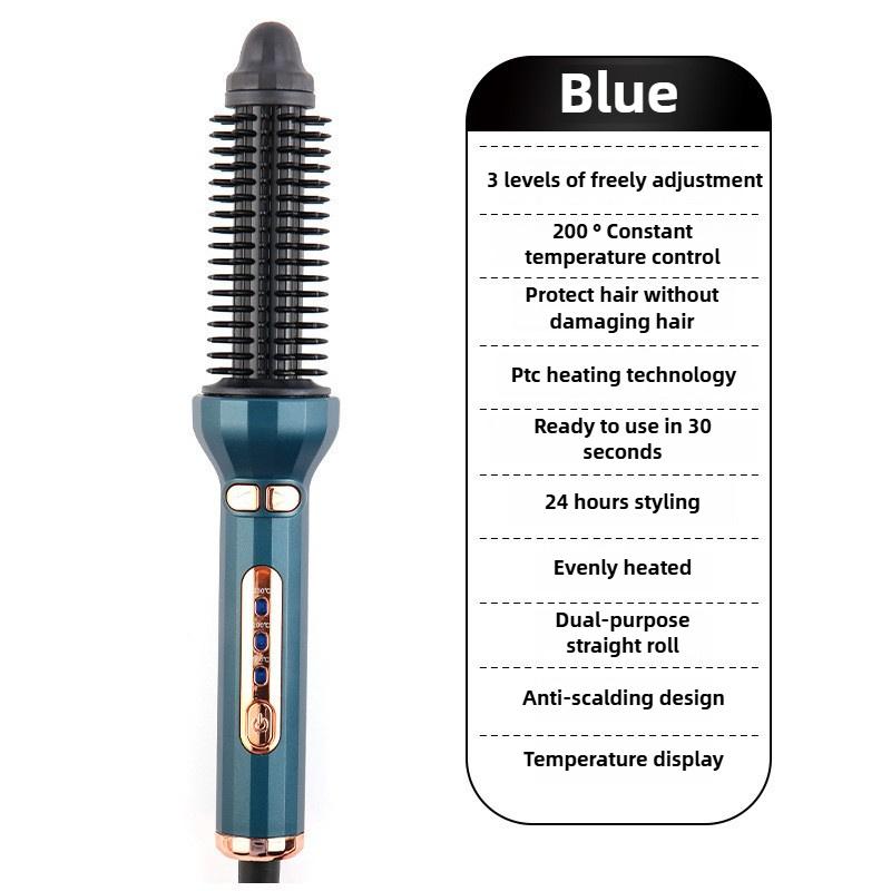 1pc Dual-Purpose Automatic Curling Iron, 55W Portable Hair Straightening Comb, 32mm Barrel, US Plug, 110V-240V, for Home Styling - No Battery Required