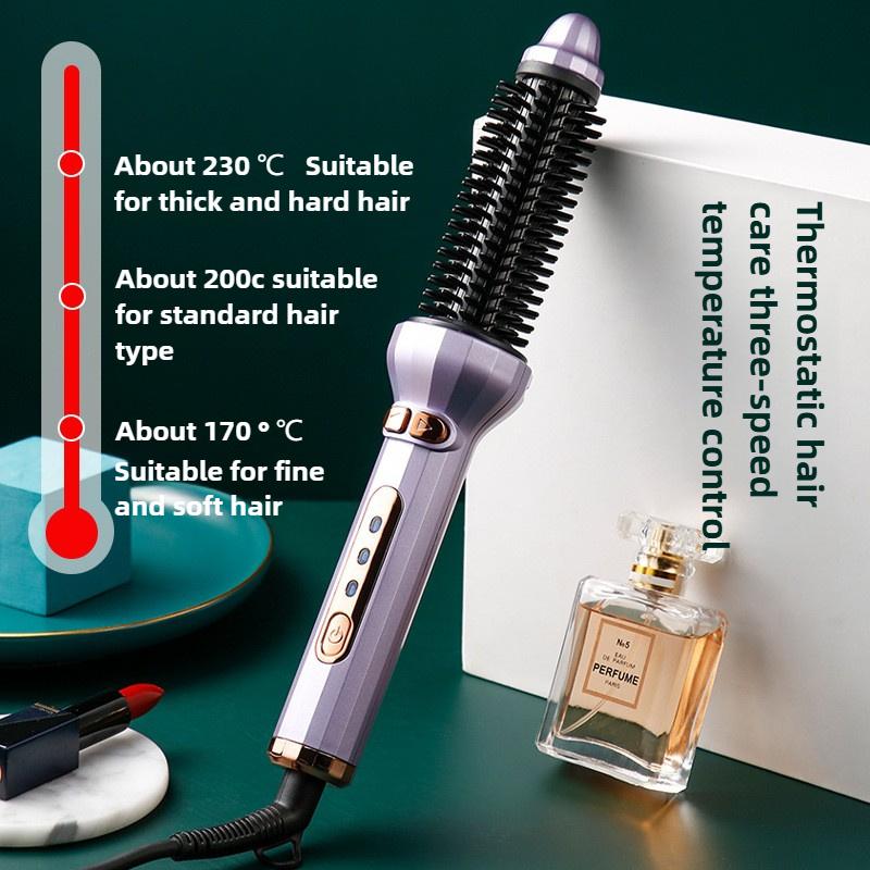 1pc Dual-Purpose Automatic Curling Iron, 55W Portable Hair Straightening Comb, 32mm Barrel, US Plug, 110V-240V, for Home Styling - No Battery Required
