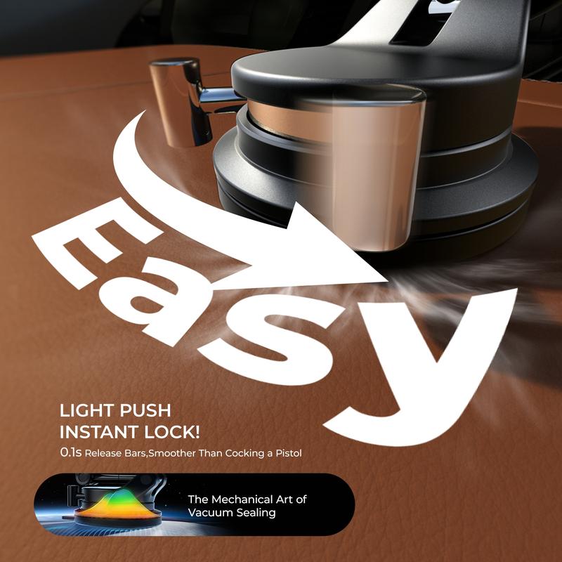 LISEN  Retractable Car Phone Mount - 360° Magnetic Holder with Vacuum Suction Base, One-Touch Secure Lock, Ultra Compact Design (No Charging)